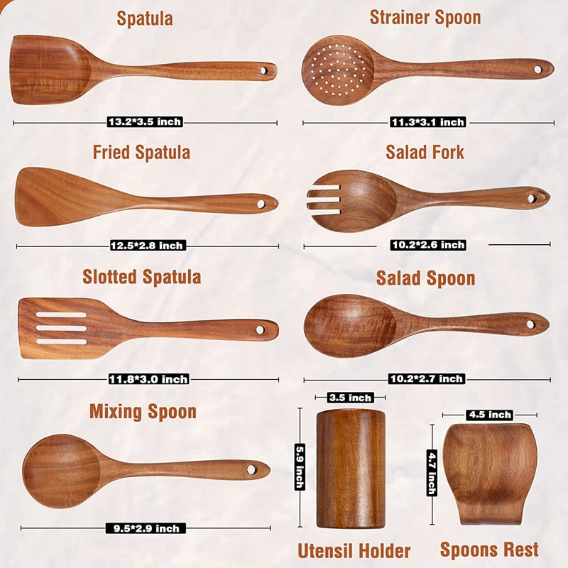 Teakwood Kitchen Utensil Set