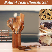 Load image into Gallery viewer, Teakwood Kitchen Utensil Set