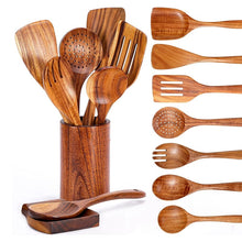 Load image into Gallery viewer, Teakwood Kitchen Utensil Set